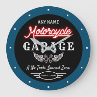 Any Name Red Faux Neon Garage Date Blue Black