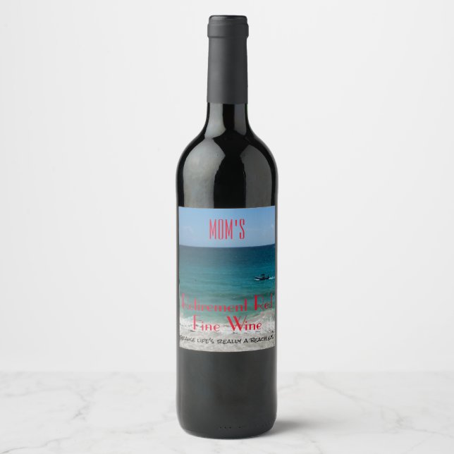 Any Name Retirement Fine Wine Celebration Event - Label (Front)
