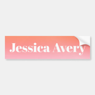 Any Name   Retro-Modern Styled Text Colourful Ombr Bumper Sticker