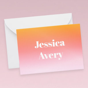 Any Name   Retro-Modern Styled Text Colourful Ombr Card