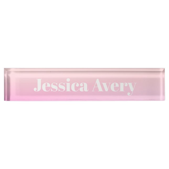 Any Name | Retro-Modern Styled Text Colourful Ombr Nameplate (Front)