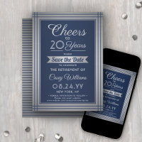 ANY Number Retirement Party Cheers Navy Blue