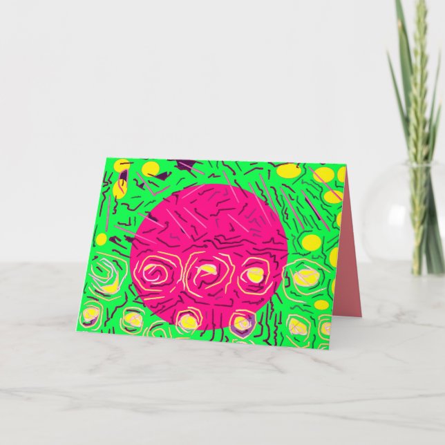 Any occasion celebration message three patterned card (Front)