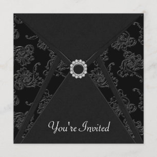 Any Occasion Elegant Black Party Invitation