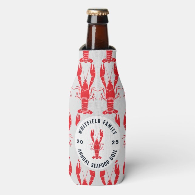 Any Occasion Family Lobster Boil Custom Bottle Cooler (Bottle Front)