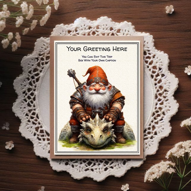 Any Occasion Gnome and Elven Warrior Storybook Postcard (Creator Uploaded)