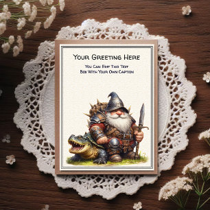 Any Occasion Gnome and Elven Warrior Storybook Postcard