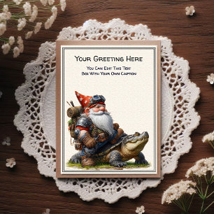Any Occasion Gnome and Elven Warrior Storybook Postcard