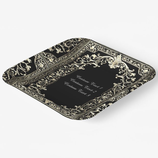 Any Occasion Gold Frame Paper Plate (Angled)