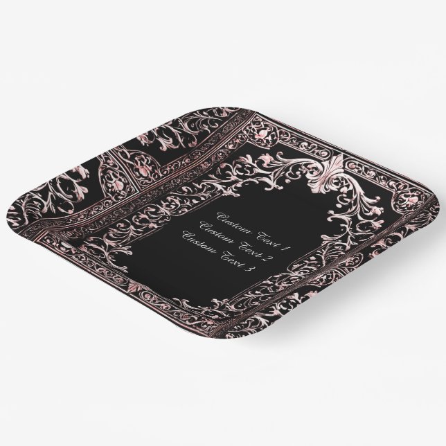 Any Occasion Rose Gold Frame Paper Plate (Angled)