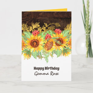 ANY OCCASION Rustic Sunflowers Card