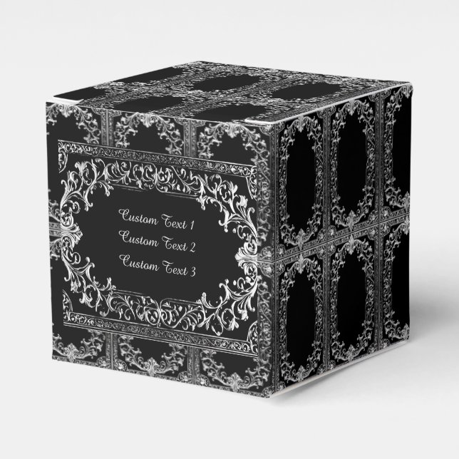 Any Occasion Silver Frame Cube Favour Box (Front Side)