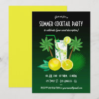 Any occasion Summer Cocktails Party Invitation