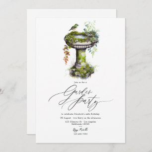 Any Occasion Watercolor Birds Elegant Garden Party Invitation