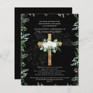 ANY Ordination Anniversary Invitation White Roses
