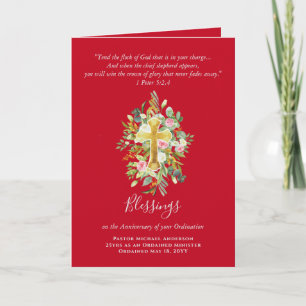 ANY ORDINATION ANNIVERSARY Priest Pastor Minister  Card