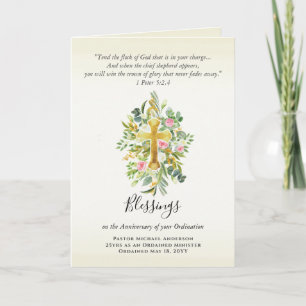 ANY ORDINATION ANNIVERSARY Priest Pastor Minister  Card