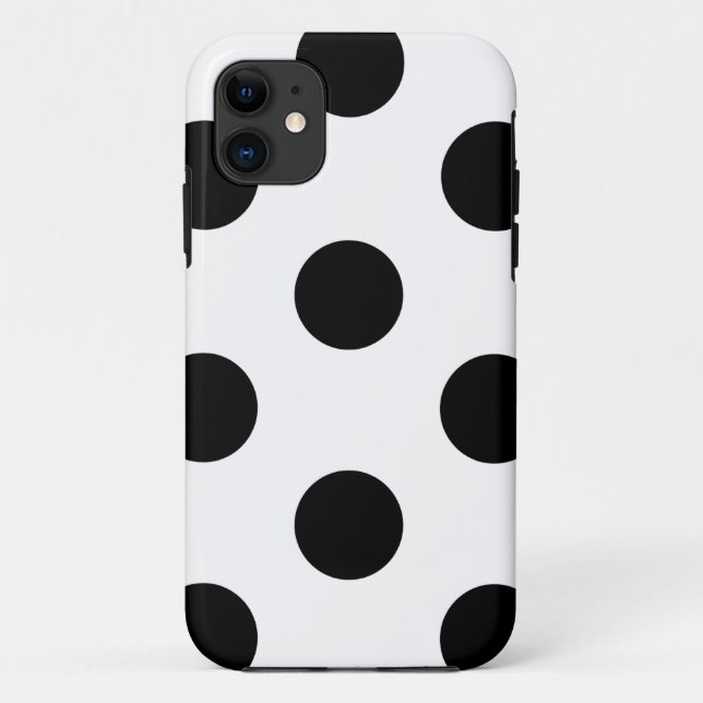 Any Product Design Polka Dot White & Black Case-Mate iPhone Case (Back)