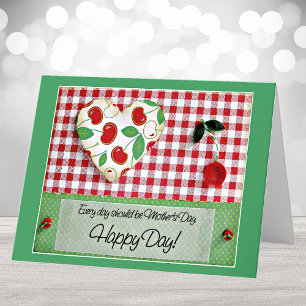 Any Recipient, Dimensional-Effect Quilled Cherry Holiday Card