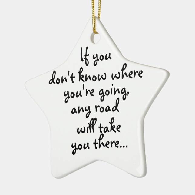 Any Road-ornament Ceramic Ornament (Left)