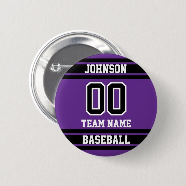 Any Sport - Purple - Create Your Own Button (Front & Back)