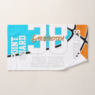 ANY team colors basketball athlete name Hand Towel