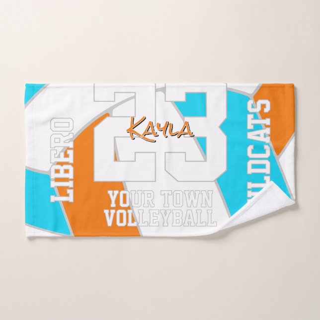 ANY team colors volleyball athlete name Hand Towel (Hand Towel)