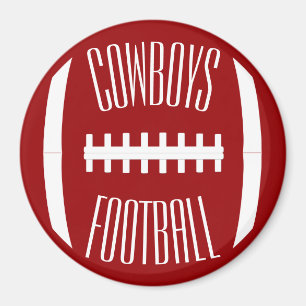 Any Team Colour & Custom Text Football Sport Coach Magnet