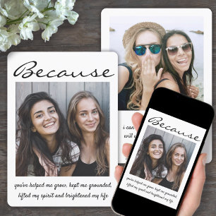 Any Text 2 Photo Bridesmaid Maid of Honour Proposa Invitation