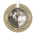 Any Text 2 Photo Golden 50th Wedding Anniversary