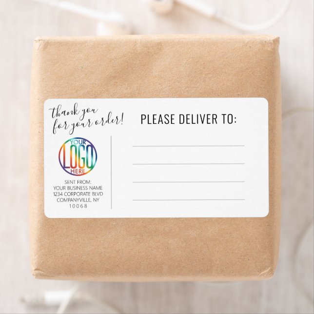 Any Text Business Logo Return Address Shipping (Insitu)