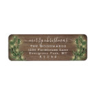 Any Text Christmas Lights & Wood Return Address