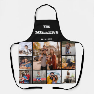 Any Text Family Photo Collage  Apron