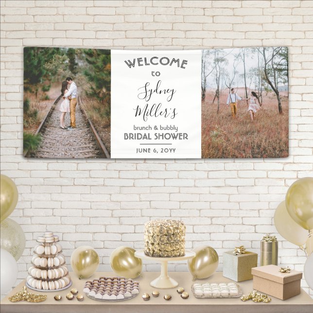 Any Theme Bridal Shower Elegant 2 Photo Welcome Banner (Creator Uploaded)