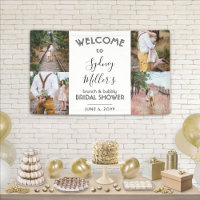 Any Theme Bridal Shower Elegant 4 Photo Welcome