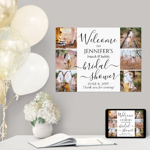 Any Theme Bridal Shower Welcome 6 Photo Collage Poster
