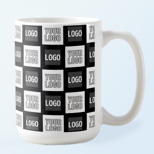 Any Two Logos or Images Repeating Pattern Coffee Mug (Creator Uploaded)