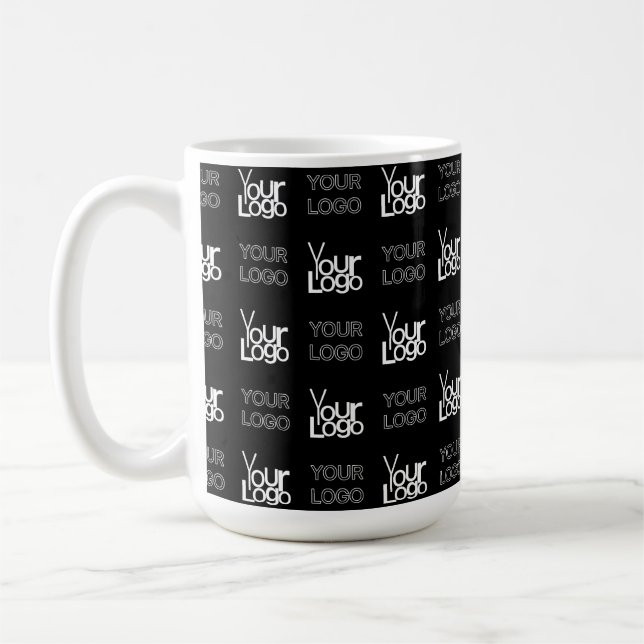 Any Two Logos or Images Repeating Pattern Coffee Mug (Left)