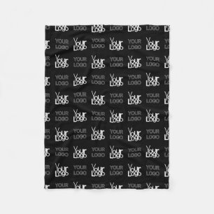 Any Two Logos or Images Repeating Pattern Fleece Blanket
