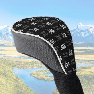Any Two Logos or Images Repeating Pattern Golf Head Cover