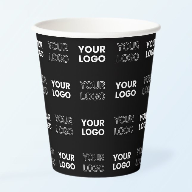 Any Two Logos or Images Repeating Pattern Paper Cups (Creator Uploaded)