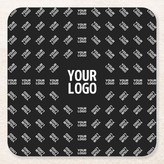 Any Uploaded Image Design or Logo | Unique Patten Square Paper Coaster (Front)