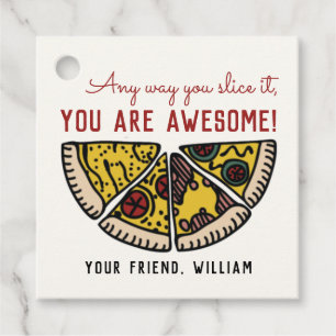 Any Way You Slice It Pizza Valentine Favour Tags