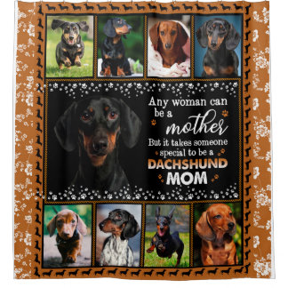 Any Woman Can Be A Dachshund Mum Blanket Shower Curtain