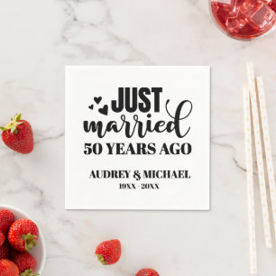 Any Year Anniversary Personalised Napkin