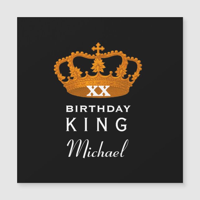 Any Year Birthday KING with Gold Crown A010 (Front)