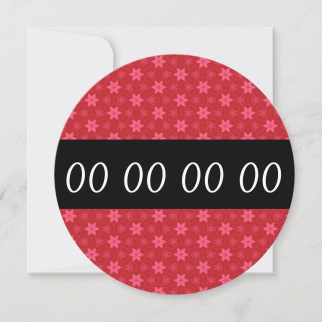 Any Year Birthday Party Modern RED STARS V11A Invitation (Front)