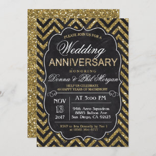 ANY YEAR - CHALK Wedding Anniversary Invitation