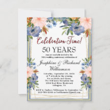 Any Year Chic Floral Budget Wedding Anniversary