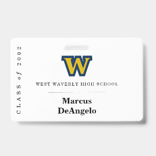 Any Year Class Reunion Name Badge / Tag with Logo  ID Badge